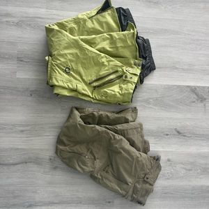 Two pairs of Burton size small snow pants